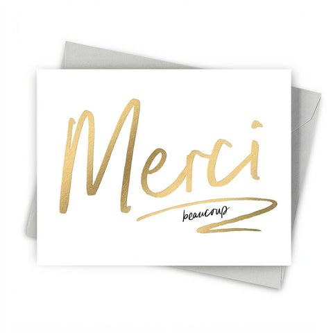 Merci French thank you card