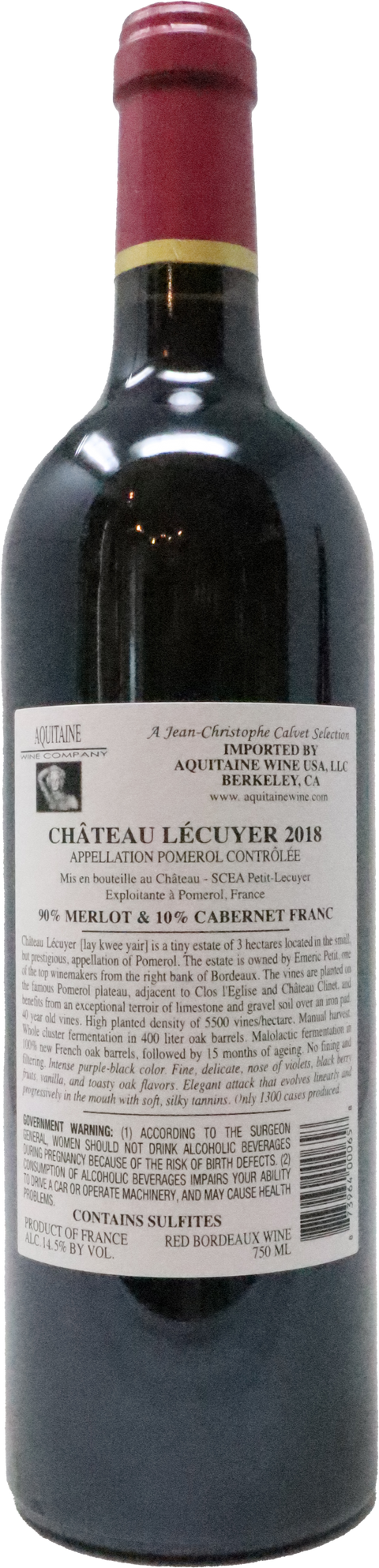 2022 Chateau Lécuyer Pomerol, Bordeaux, France