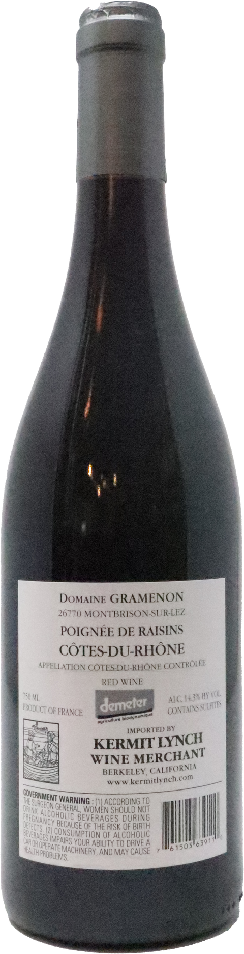 2023 Domaine Gramenon Côtes du Rhône "La Poignée de Raisins", Rhone Valley, France