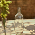 Pebbled glass bottle, tall