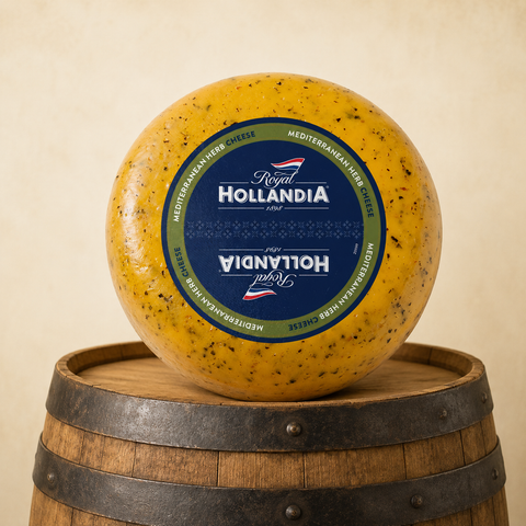 Royal Hollandia Mediterranean Herb Gouda, cow's milk, Holland - 0.5lb/cut