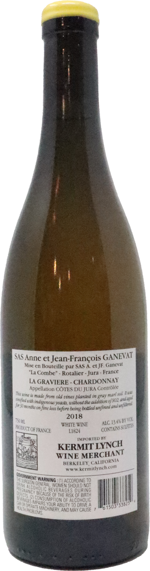 2020 Domaine Ganevat Côtes du Jura Chardonnay "La Gravière", Jura, France