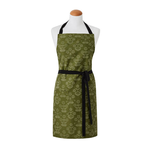 Le Jacquard Français, Lulu Green Apron, 30x36, 100% Cotton