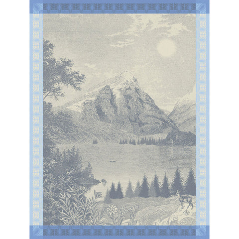 Le Jacquard Français, Altitude Blue Tea Towel, 24x31, 100% Cotton