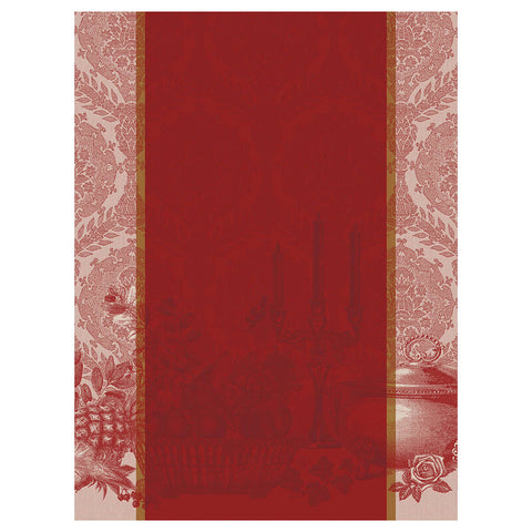 Le Jacquard Français, Festin Red Tea Towel, 24x31, 100% Cotton