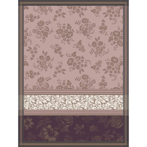 Le Jacquard Français, Romance Pink Tea Towel, 24x31, 50% Cotton, 50% Linen