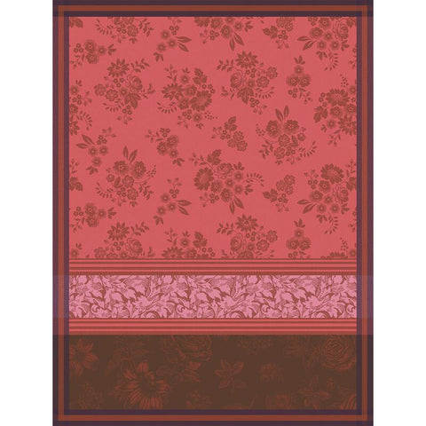 Le Jacquard Français, Romance Red Tea Towel, 24x31, 50% Cotton, 50% Linen