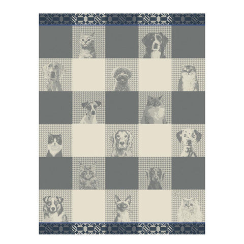 Le Jacquard Français, Truffes Grey Tea Towel, 24x31, 100% Cotton