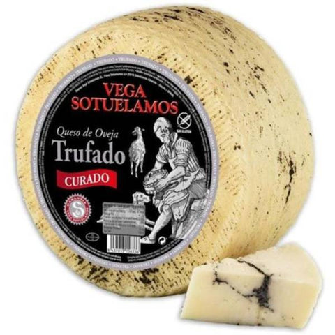 Vega Sotuelamos Cured Sheep Cheese with Truffles, 0.5lbs