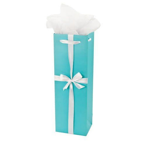Blue Gift Bag White Bow