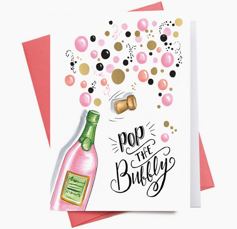 Pop The Bubbly, Greeting Card