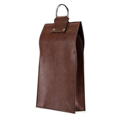 Admiral Faux Leather 2 Bottles Brown Wine Tote