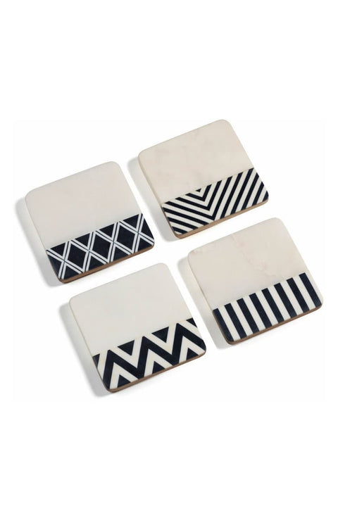 Marine Marble Assorted Coasters (Set of 4)