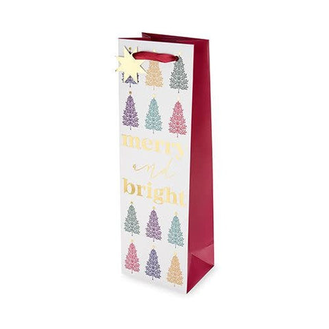 Merry & Bright Trees Bottle Bag