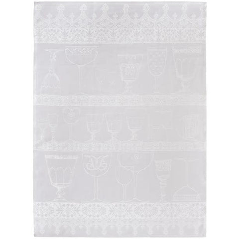 Le Jacquard Français, Cristal White Crystal Towel, 24x31 100% Linen