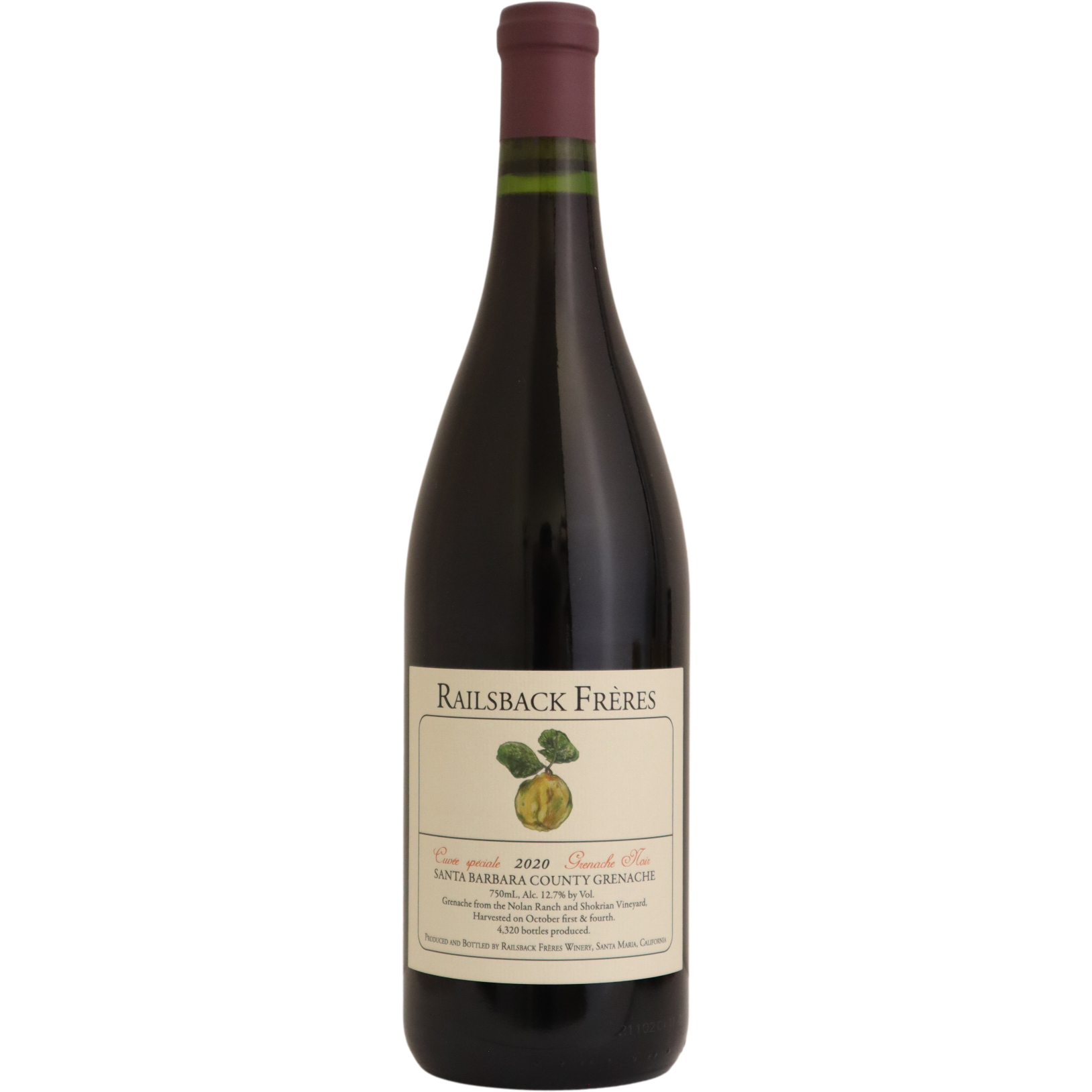 Railsback Freres Grenache Noir "Cuvee Speciale" Santa Barbara County ...
