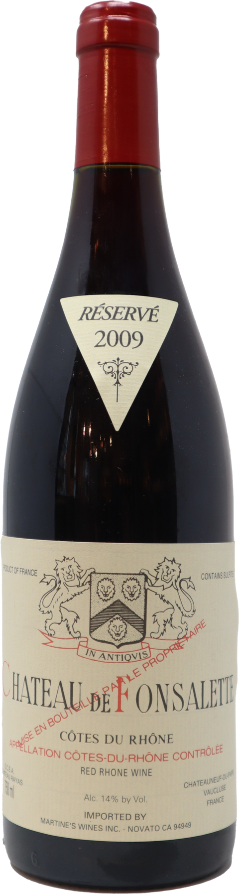 2011 Château de Fonsalette Côtes-du-Rhône Rouge, Rhone Valley, France