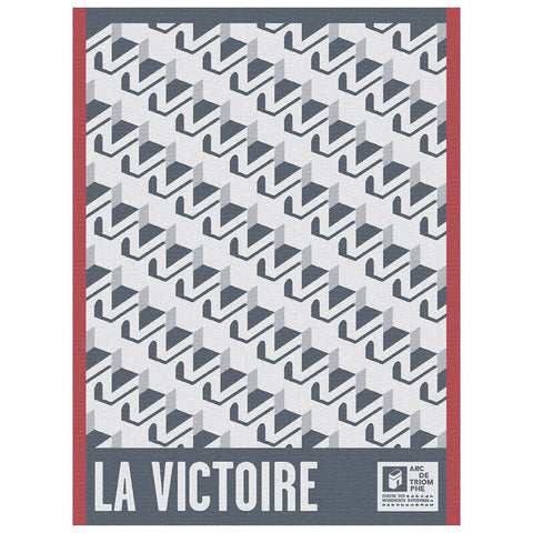Le Jacquard Français, Arc Victoire Blue Tea Towel, 24x31, 100% Cotton