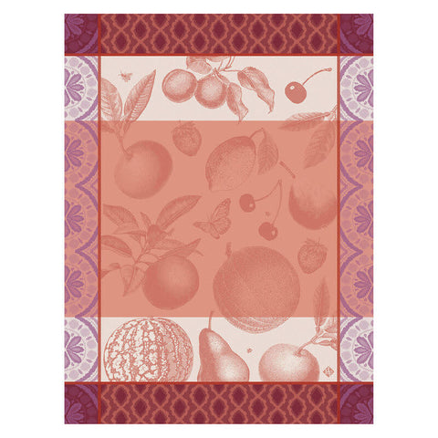 Le Jacquard Français, Arriere-Pays Pink Tea Towel , 24x31, 100% Cotton