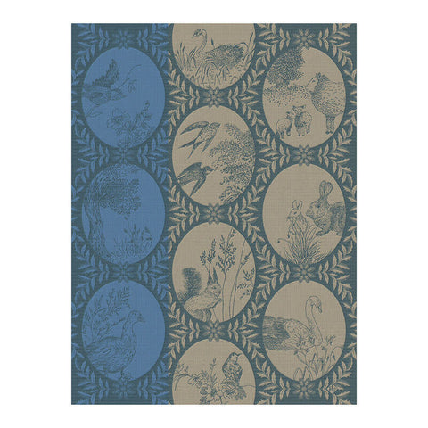 Le Jacquard Français, Josephine Blue Tea Towel, 24x31, 100% Cotton