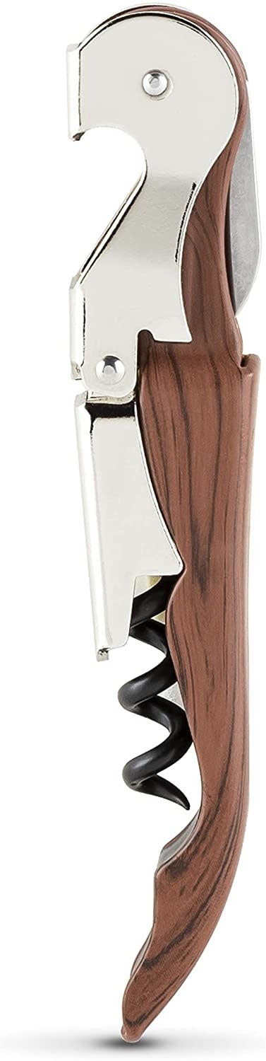 Truetap™: Riveted Wood Double Hinge Corkscrew