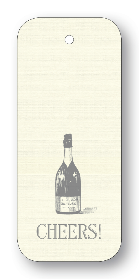 Maison de Papier Wine Tags Cheers bottle